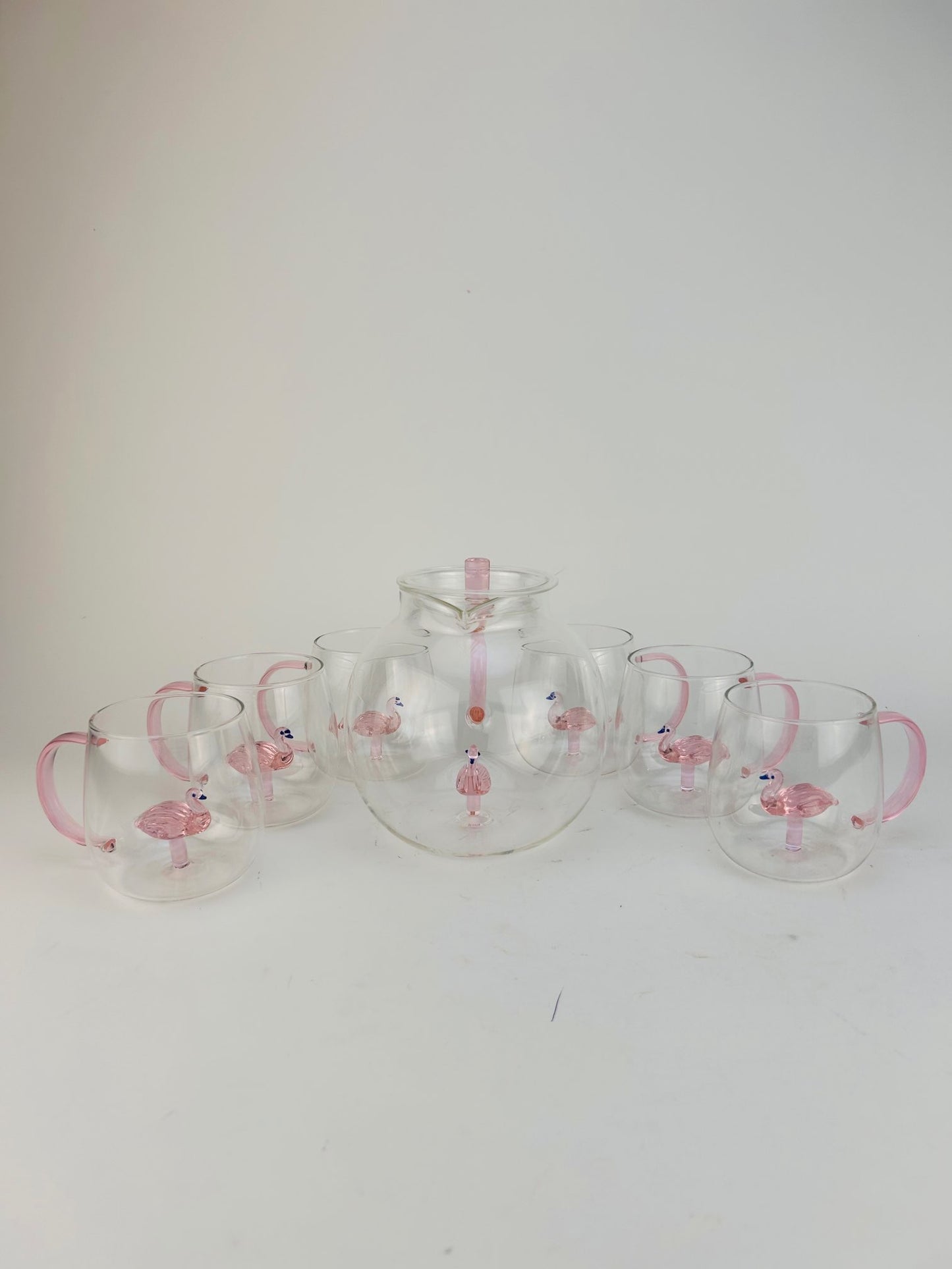 3D Flamingo inside Glass set