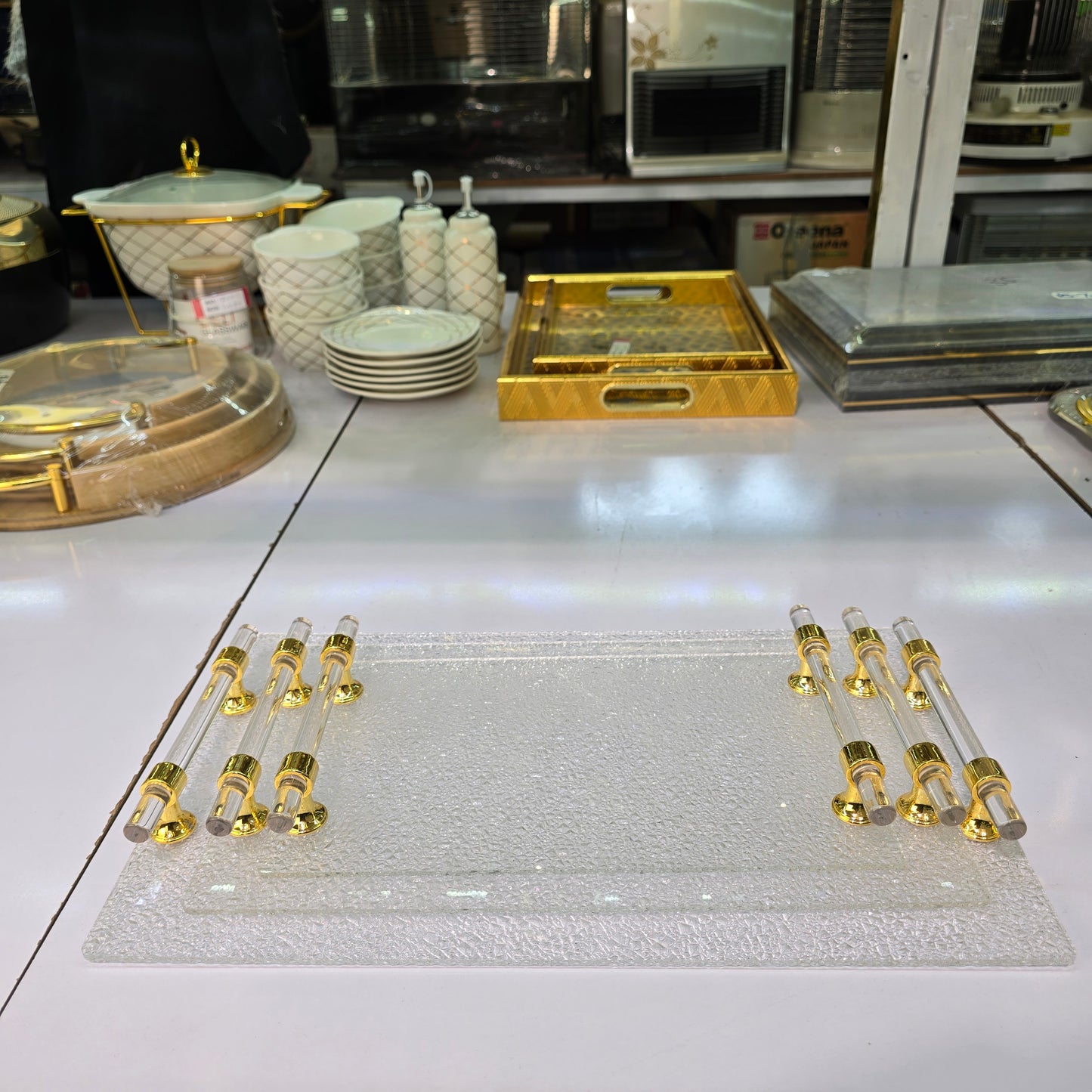 tray
3 tray
serving tray
transparent tray
decorative tray
food tray
serving tray with handles
serveware
dinner trays
glass tray
large serving tray
gold serving tray