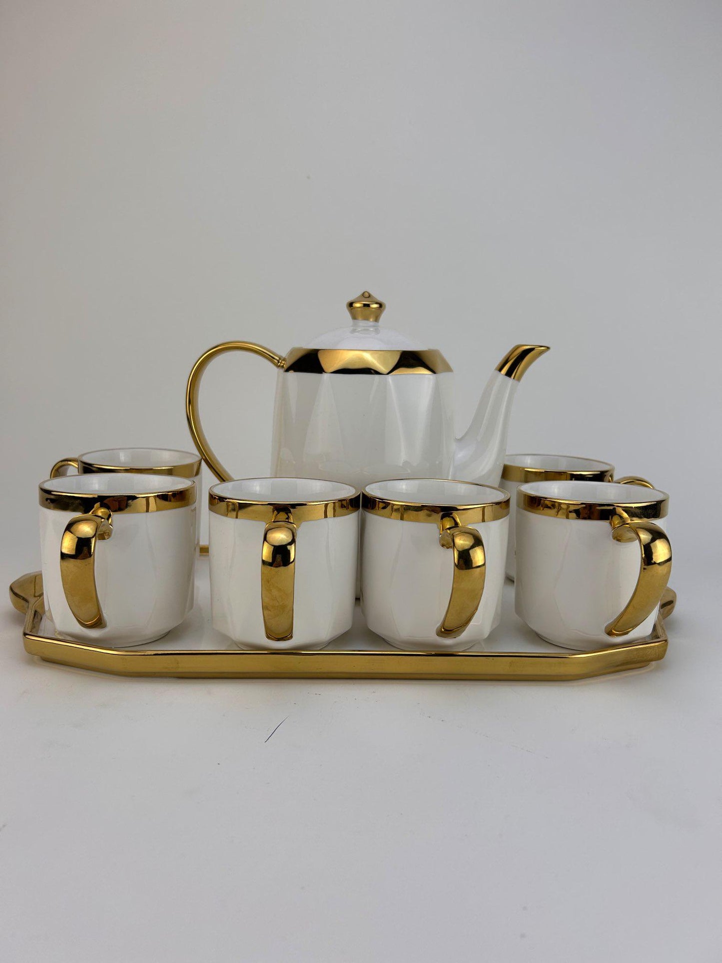 6 PCS Fancy coffee/tea set gold platted colored