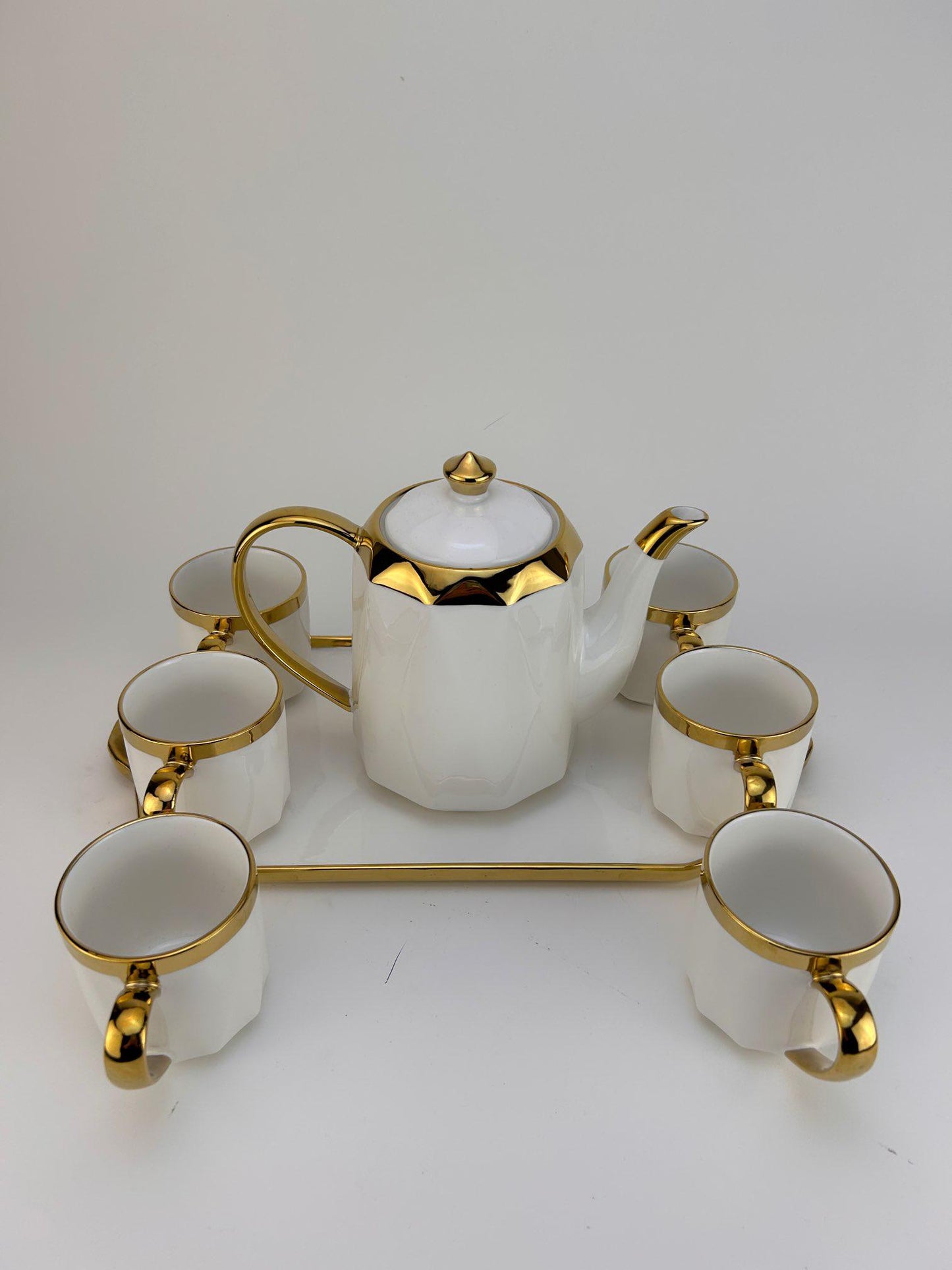 6 PCS Fancy coffee/tea set gold platted colored